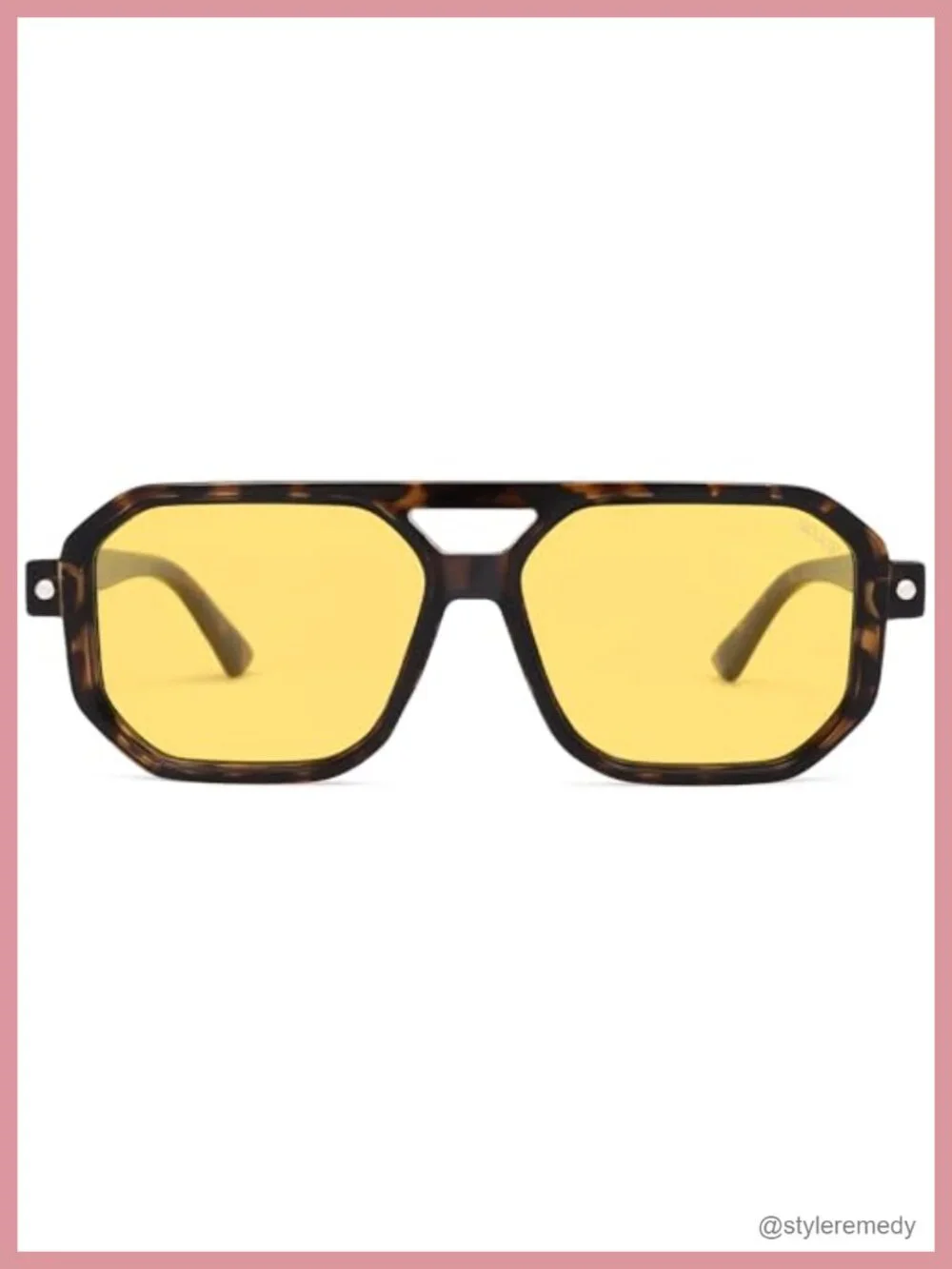 Retro Polarized Square Aviator Sunglasses UV400 Protection
